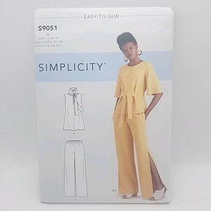 Simplicity 9051 Misses' Shirt Top Blouse & Pants Sewing Pattern Size 6-14 Uncut. - Picture 1 of 12