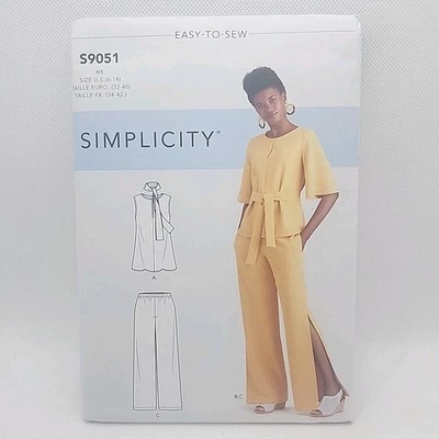 Simplicity 9051 Misses' Shirt Top Blouse & Pants Sewing Pattern Size 6-14 Uncut. - Image 1 of 4