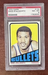 1972 Topps Dave Stallworth #132 Washington Bullets PSA 8 - Picture 1 of 2