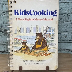 Klutz Press Kids Cooking A Very Slightly Messy Manual Spiral Bound cookbook 1987 - Picture 1 of 8