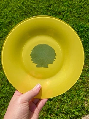 4 Luminarc Lemon Dessert Plates Yellow Cut To Clear Shell ARC France Glass 7.7” - Image 1 of 4