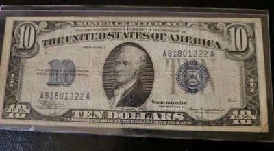 1934 A $10 US Silver Certificate Blue Seal Note - Image 1 of 2