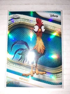 Tarjeta #19 2025 Disney Topps cromo Heihei refractor onda azul #214/299 - Imagen 1 de 2