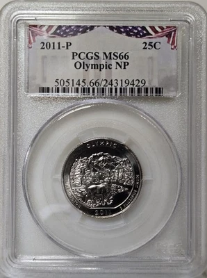 2011-P 25C PCGS MS66 - Clad Olympic Quarter - Image 1 of 2