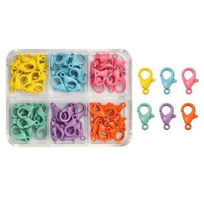 60Pcs Lobster Claw Clasp Buckle Snap Hook Necklace Lanyard DIY Pendants Bag - Image 1 of 4