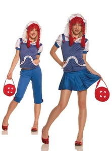 Elegant Moments Rag Doll Costume 5-Piece Set Hoodie Capris Skirt Purse Size S/M - Picture 1 of 7