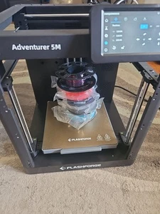 FLASHFORGE 3D Printer Adventurer 5M Only 56 Hours Works Great With Filament - Photo 1/9