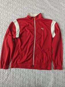 Puma Red White Full Zip Track Jacket Pockets Active Wear Boys Size L Youth - Picture 1 of 4