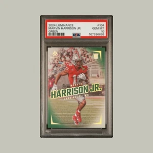 2024 Panini Luminance Marvin Harrison Jr Green /100 PSA10 #104 - Picture 1 of 2