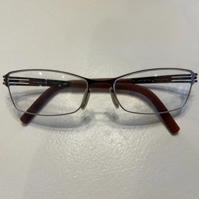 Ic! 柏林眼镜框型号:Damien 男女通用柏林制造棕色铜半 — 第 1/4 张图片