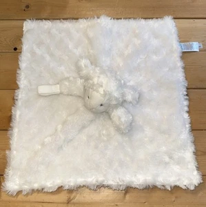 Manta de seguridad para bebé Carter's White Lamb roseta satinada felpa suave Lovey 14" usada en excelente estado - Imagen 1 de 7