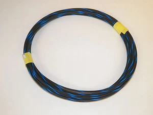 BLACK/BLUE AUTOMOTIVE WIRE 16 GAUGE HIGH TEMP GXL 25 FEET - Picture 1 of 1
