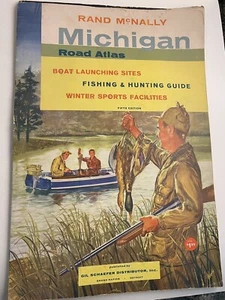 Rand McNally Michigan Road Atlas Boat LAUNCHING SITES FISHING AND HUNTING GUIDE - Picture 1 of 13