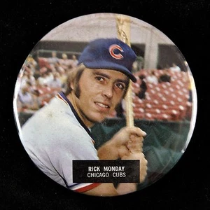 1972-76 Rick Monday Chicago Cubs 3 1/5" Botón Pinback - Imagen 1 de 1