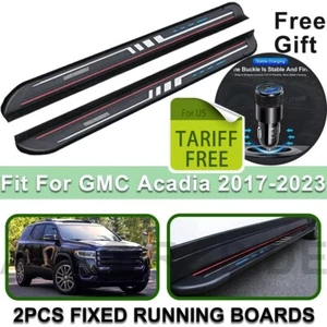 Fits For GMC Acadia 2017-2022 2023 Fixed Running Boards Side Steps+CAR CHARGER - Picture 1 of 17