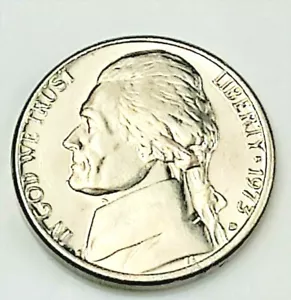 1973 D Jefferson Nickel - BU Coin Pulled from an OBW Roll - Picture 1 of 2