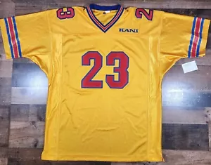 Vintage 90s Karl Kani Football Jersey Mens XL Yellow Sample #23 New NOS - Bild 1 von 12