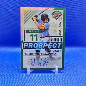2024 Panini Prospect Edition - Heriberto Hernandez Green Prizm Ticket Auto - Picture 1 of 2