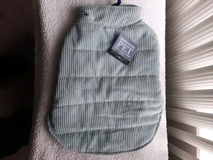 Berkshire Pet Collection MEDIUM Spa Green Corduroy Dog Jacket Coat NWT - Picture 1 of 4