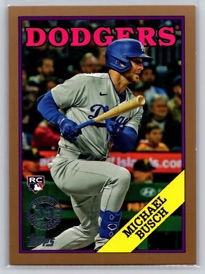 2023 Topps Update #88US-8 Michael Busch 1988 Topps Gold #/75 13a - Image 1 of 2