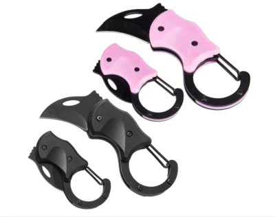 Pacote com 2 Mini Faca de Bolso Dobrável - Faca de Acampamento Prática, Lâmina de Aço Inoxidável - Imagem 1 de 4