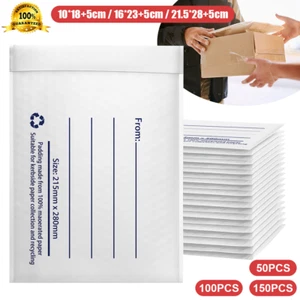 Bubble Mailer 3 Sizes Available Printed Kraft Paper Padded Envelope Mailer Bags - Picture 1 of 15