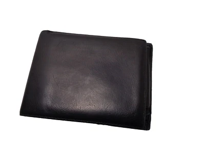 Cartera de cuero negra triple vintage NAPPA VITELLO de BOSCA 5 pulgadas X 3,5 pulgadas Foto 1 de 4