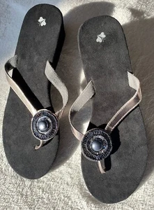 SANDALO VINTAGE anni 90 NUOVO Fashion Bug nero con cinturino ingioiellato donna taglia 12 - Foto 1 di 2
