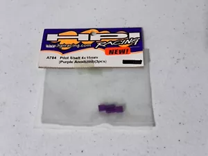 HPI A784 Vintage RC Super Nitro RS4 Pilot Shaft 4 x 15mm Purple Anodized NEW NOS - Picture 1 of 1