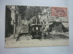 CARTE POSTALE /  VICHY  L AVENUE DE LA GARE     ......  TRAMWAY   - Imagen 1 de 2