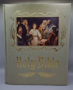 Vtg Holy Bible 1964 American Heirloom Edition Illustrated Gold detail - Picture 1 of 23
