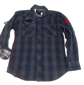Harley Davidson Herren Langarm Karo Hemd Large - Bild 1 von 4