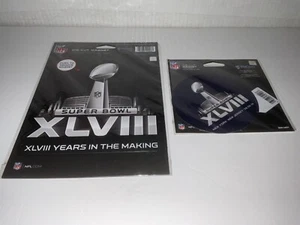 WINCRAFT NFL DIE CUT SUPER BOWL XLVIII LOGO MAGNET SET OF TWO NEW FACTORY SEALED - Bild 1 von 2