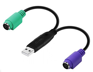 PS2 femme vers USB mâle adaptateur câble convertisseur clavier/souris/scanner de codes à barres