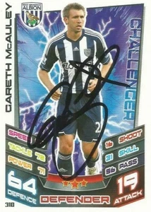 GARETH McAULEY SIGNED WEST BROM 2012/2013 MATCH ATTAX TRADING CARD+COA - Picture 1 of 1