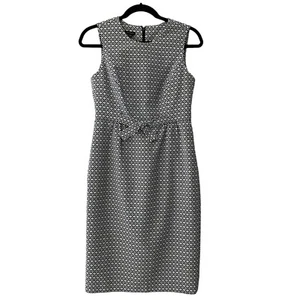 Talbots Dress Size 4 Bow Front Knee Length Sheath Office Workwear Preppy Chic - Picture 1 of 6