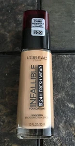 L'Oreal Paris Infallible 24 Hour Fresh Wear Foundation 500 Honey Bisque - Picture 1 of 2