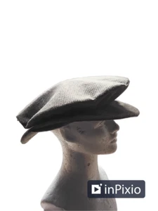 Renaissance Peasant Mens Hat , One Size, Handmade, Tweed fabric Hat #18 - Picture 1 of 3