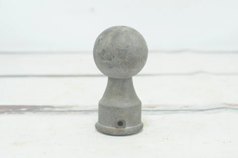 Old Vintage Cannon Ball Finial Fence Post Top Flag Pole Top 3"x 6"H Fits 2" Cover