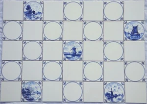 Piastrelle 1 mq (m²), piastrelle tipo Delft, piastrelle formato 10x10cm subito e nuove - Foto 1 di 5