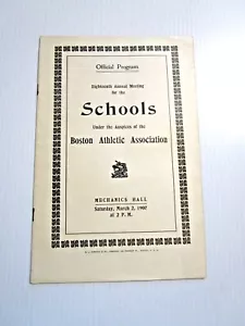 3/02/1907 BAA Boston Athletic Association Handicap Track Games Program ScoreCard - Picture 1 of 5