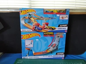 Hot Wheels ACTION Turbo Race Set + Hill Climb Champion Lot of 2 Sets - Picture 1 of 7