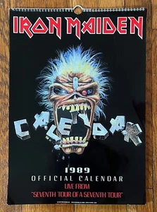 Iron Maiden - RARE out of print vintage 1989 Official Calendar - Picture 1 of 5
