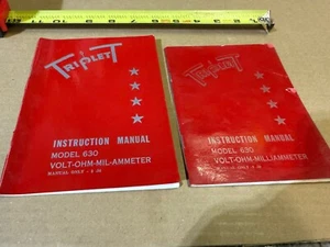Triplet Model 630 Volt-OHM- Mil Meter Instruction manual - Picture 1 of 10