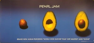 PEARL JAM 2006 J Records póster promocional doble cara impecable NUEVO stock antiguo - Imagen 1 de 2