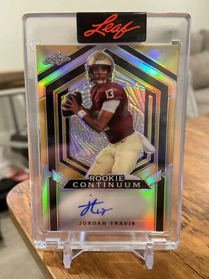 Jordan Travis 2023 Leaf Rookie Continuum Auto #13/41 SSP FSU Jersey # Match 🔥📈 - Image 1 of 2
