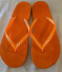 Women's Orange Flip Flops UK Size 6 Good Condition - Picture 1 of 1