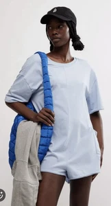 - Free People Movement Hot Shot Tee Romper Steel Blue Size Small NWT - Picture 1 of 9