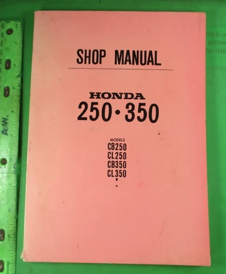 Honda CB CL 250 350 OEM Moto Reparación Tienda Manual  178 Página 1968 - Imagen 1 de 4