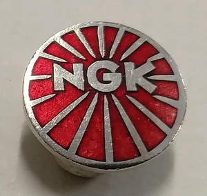 Original Vintage NGK Spark plugs Enamel Pin Badge - Picture 1 of 4